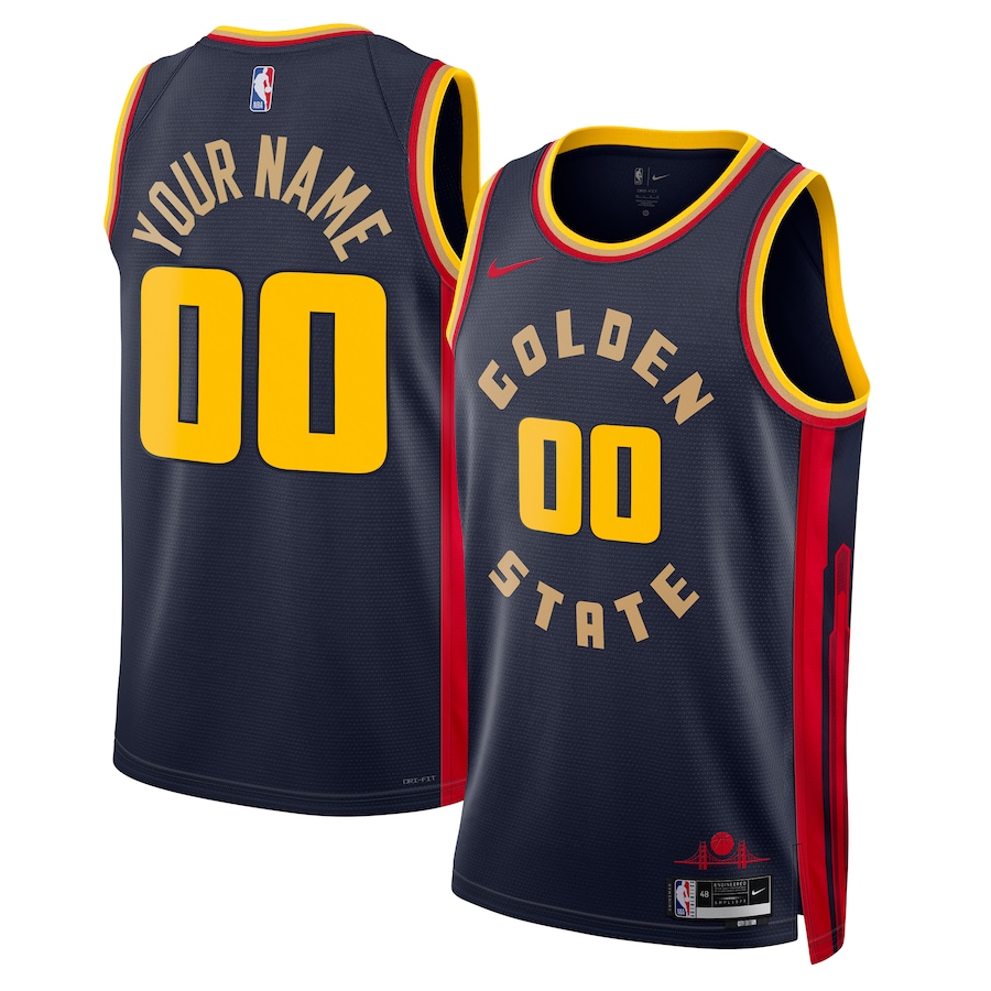 Men Golden State Warriors Nike Navy City Edition 2024-25 Custom Swingman NBA Jersey